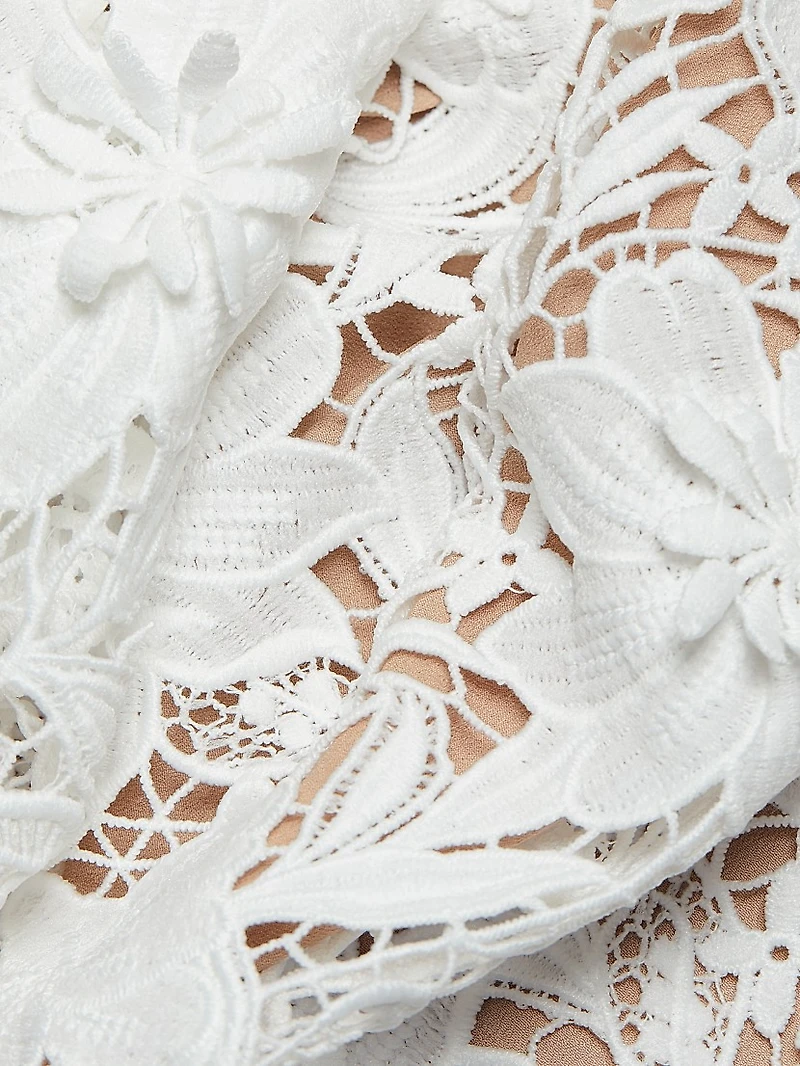 Findlay Floral Lace Sleeveless Midi-Dress