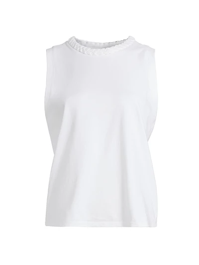 Stretch-Cotton Braided Tank