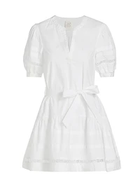 Corianna Belted Cotton Poplin Minidress