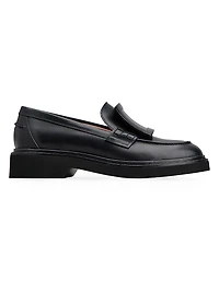 Viv Rangers Covered Buckle Leather Loafers