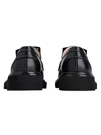 Viv Rangers Covered Buckle Leather Loafers
