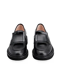 Viv Rangers Covered Buckle Leather Loafers