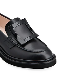 Viv Rangers Covered Buckle Leather Loafers