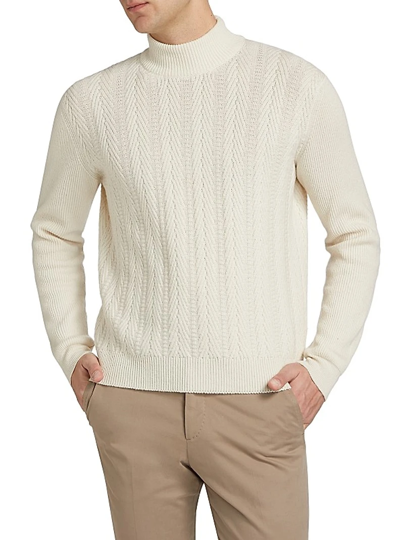 Herringbone Cotton Sweater