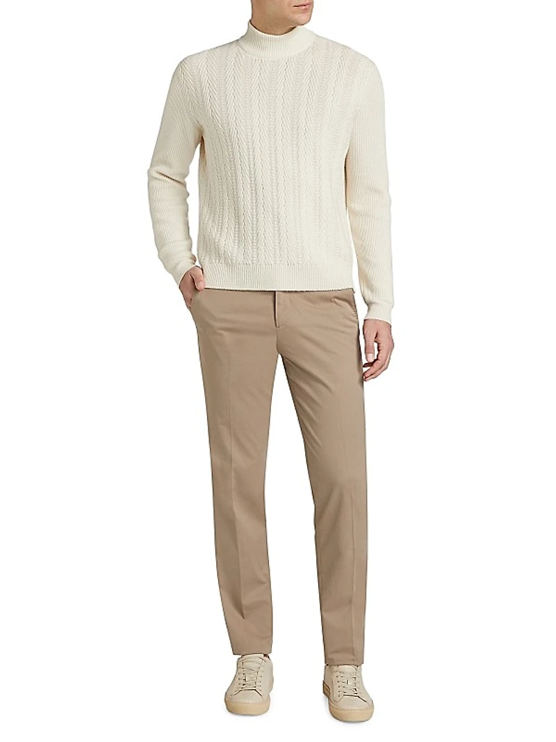 Herringbone Cotton Sweater