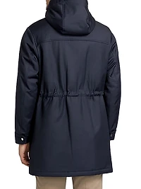 Hooded Wool Trench Coat