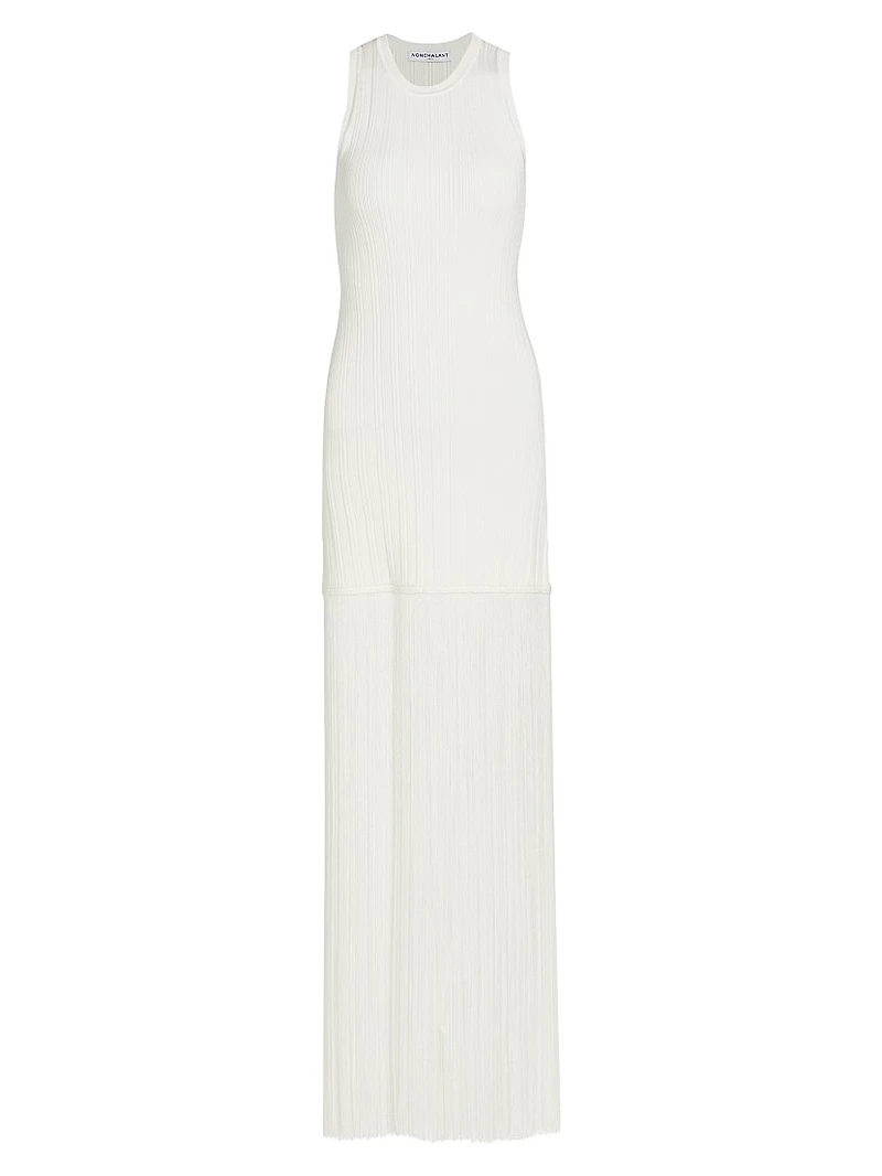 Ollie Fringe-Hem Dress