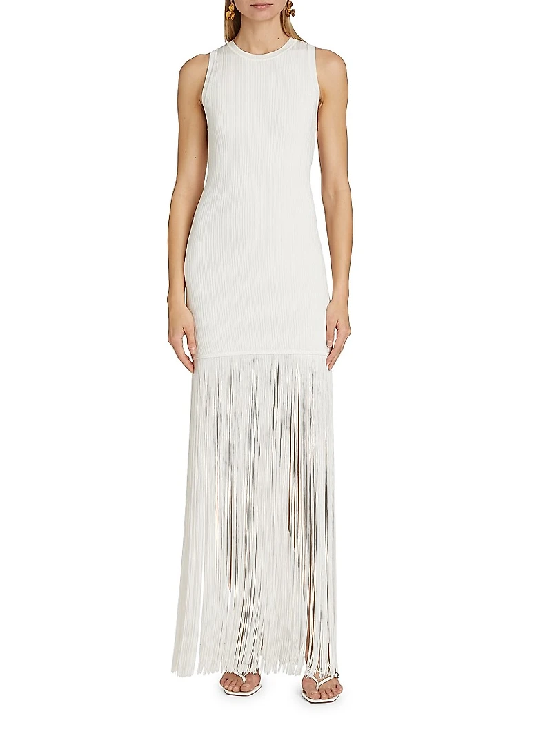 Ollie Fringe-Hem Dress