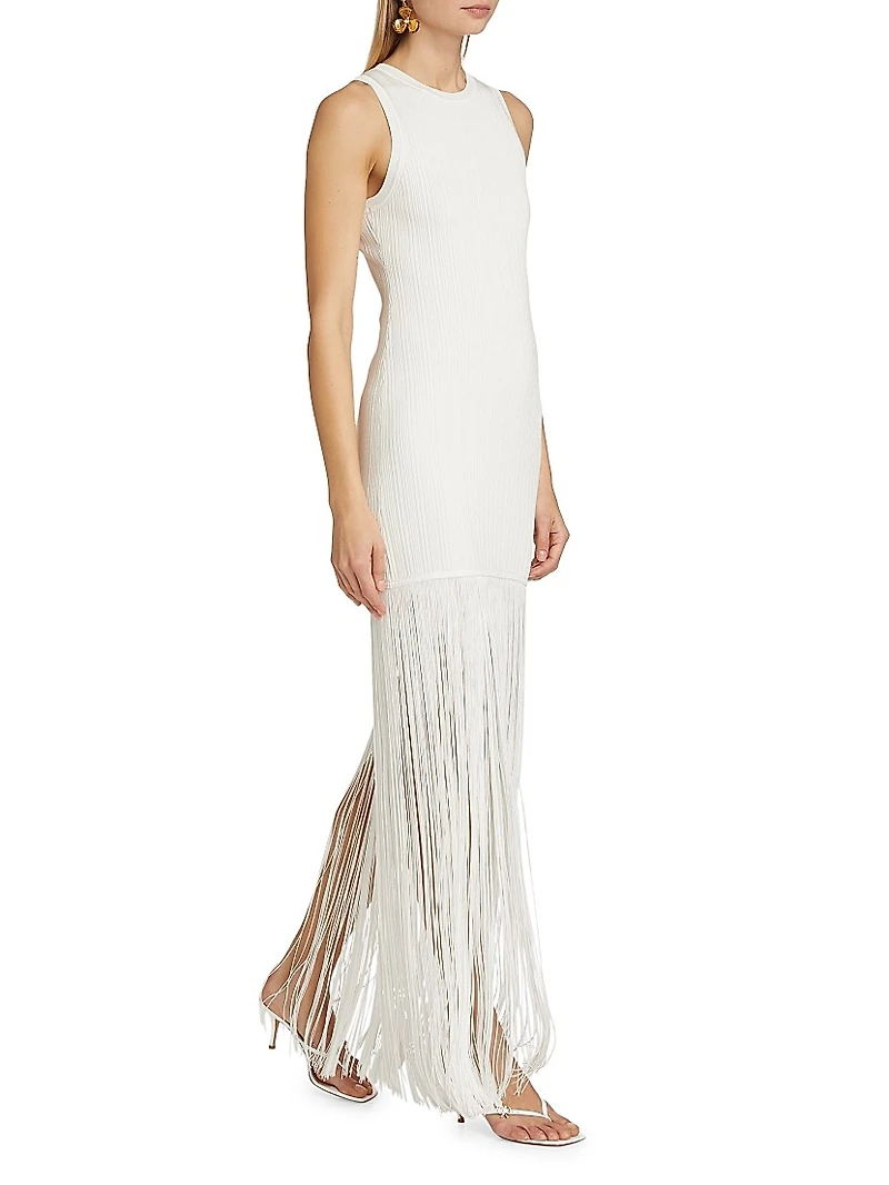 Ollie Fringe-Hem Dress