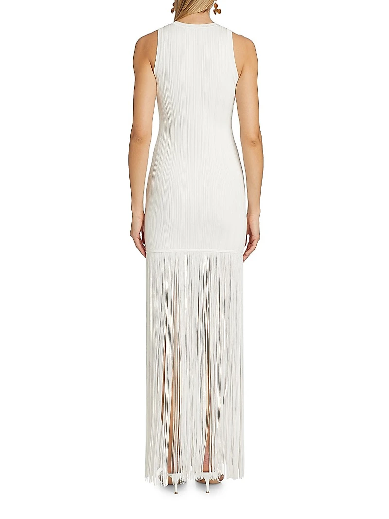 Ollie Fringe-Hem Dress