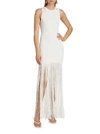 Ollie Fringe-Hem Dress