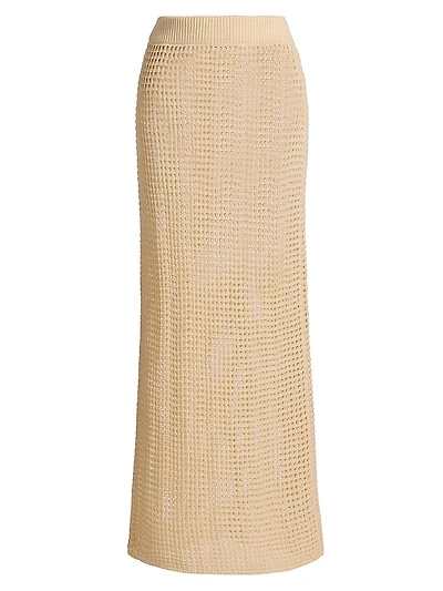 Brianna Open-Knit Maxi Skirt