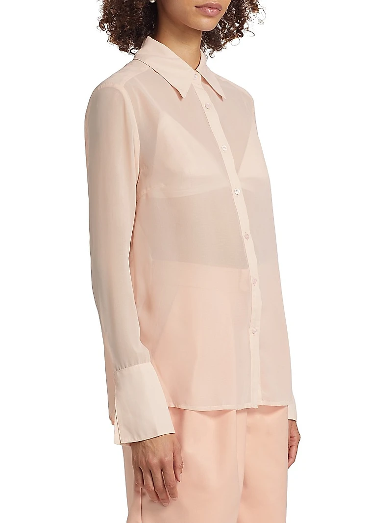 Val Button-Front Blouse
