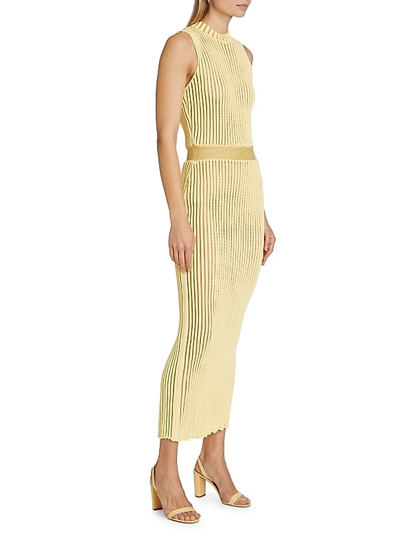Soleil Rib-Knit Body-Con Dress