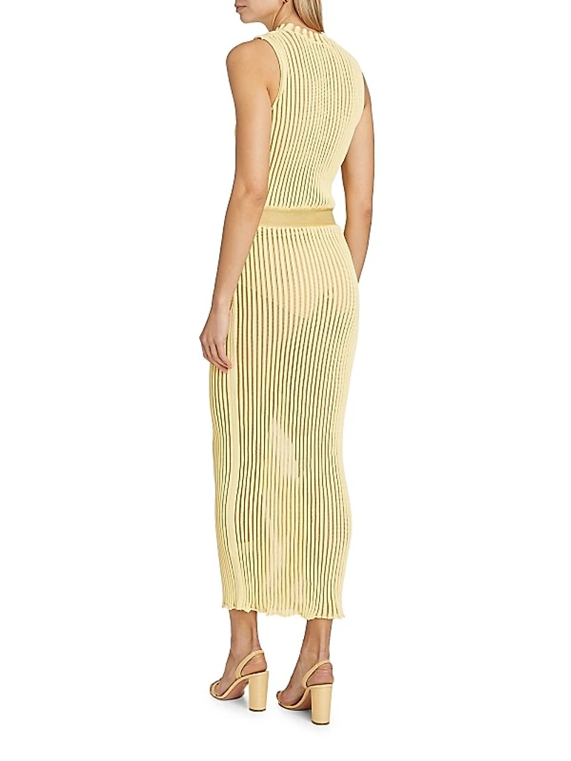 Soleil Rib-Knit Body-Con Dress