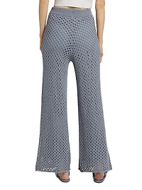 Nova Pointelle-Knit Flare Pants