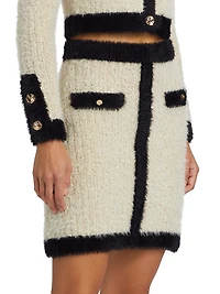 Cotton-Blend Tweed Knit Miniskirt