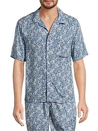 Floral Print Vacation Short-Sleeve Shirt