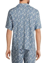 Floral Print Vacation Short-Sleeve Shirt