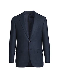 Grid Single-Breasted Sport Jacket