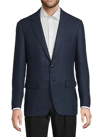 Grid Single-Breasted Sport Jacket