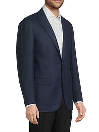Grid Single-Breasted Sport Jacket