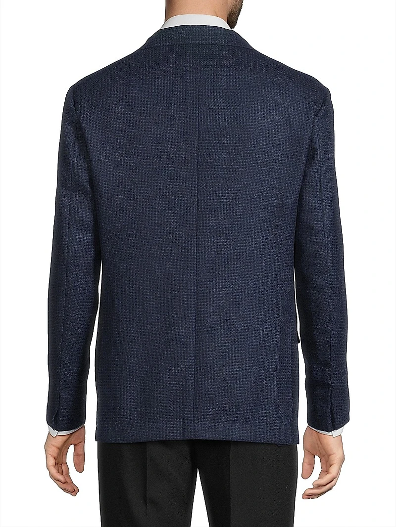 Grid Single-Breasted Sport Jacket