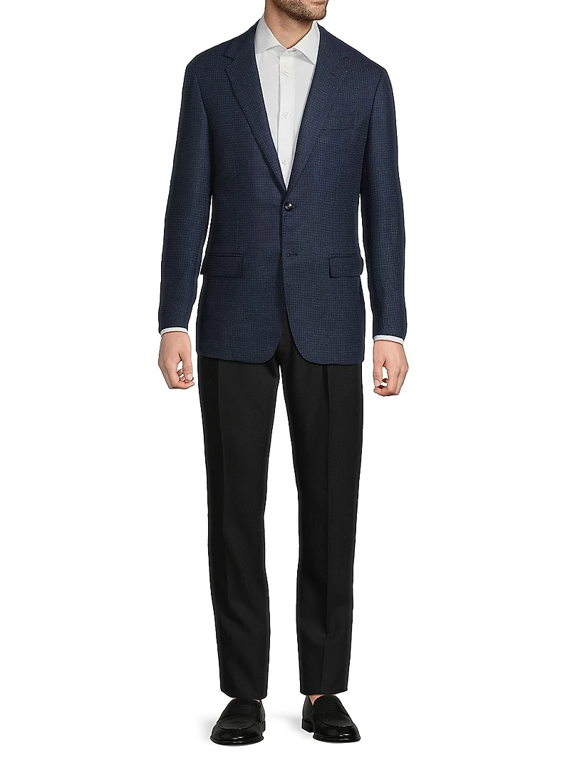 Grid Single-Breasted Sport Jacket