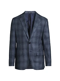 Glen Plaid Single-Breasted Sport Jacket