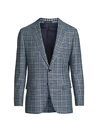 Houndstooth Check Wool Sport Jacket