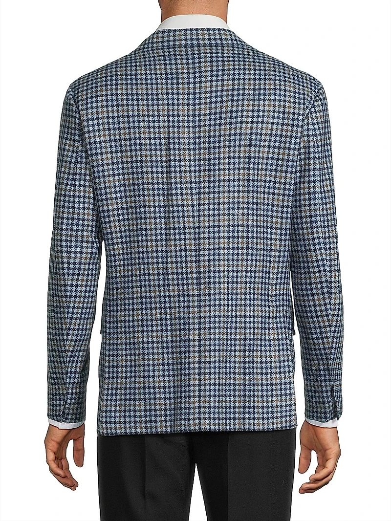 Houndstooth Check Wool Sport Jacket
