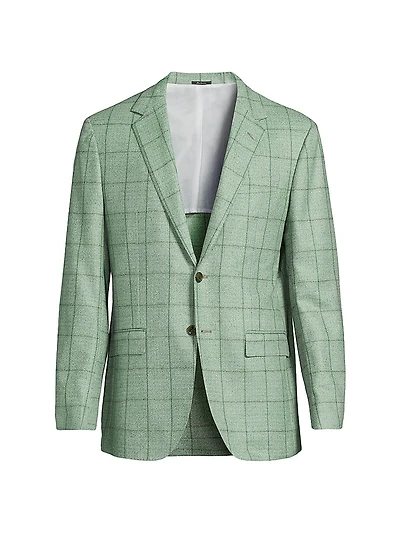 Windowpane Wool Sport Jacket