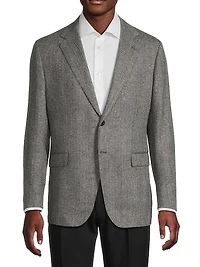 Herringbone Wool Sport Jacket