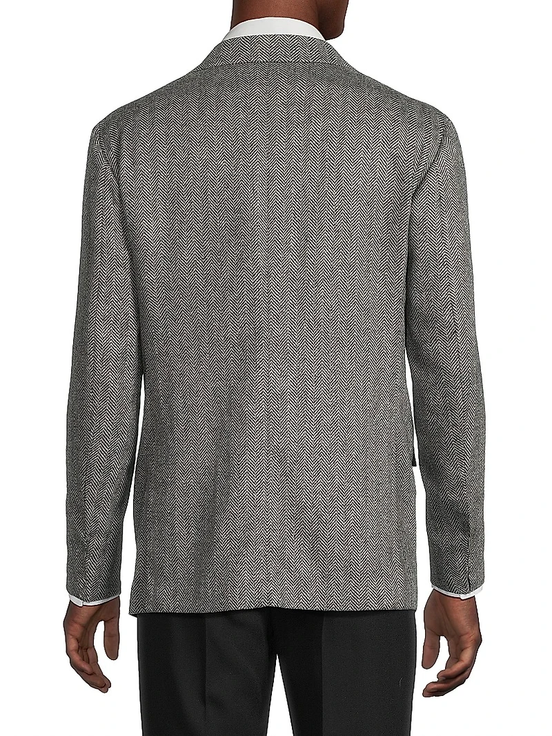 Herringbone Wool Sport Jacket