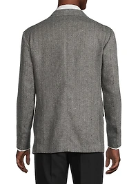 Herringbone Wool Sport Jacket