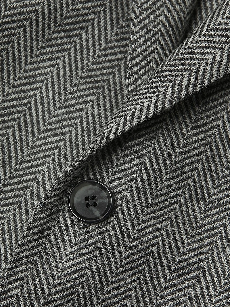 Herringbone Wool Sport Jacket
