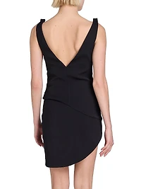 V-Neck Asymmetric Minidress