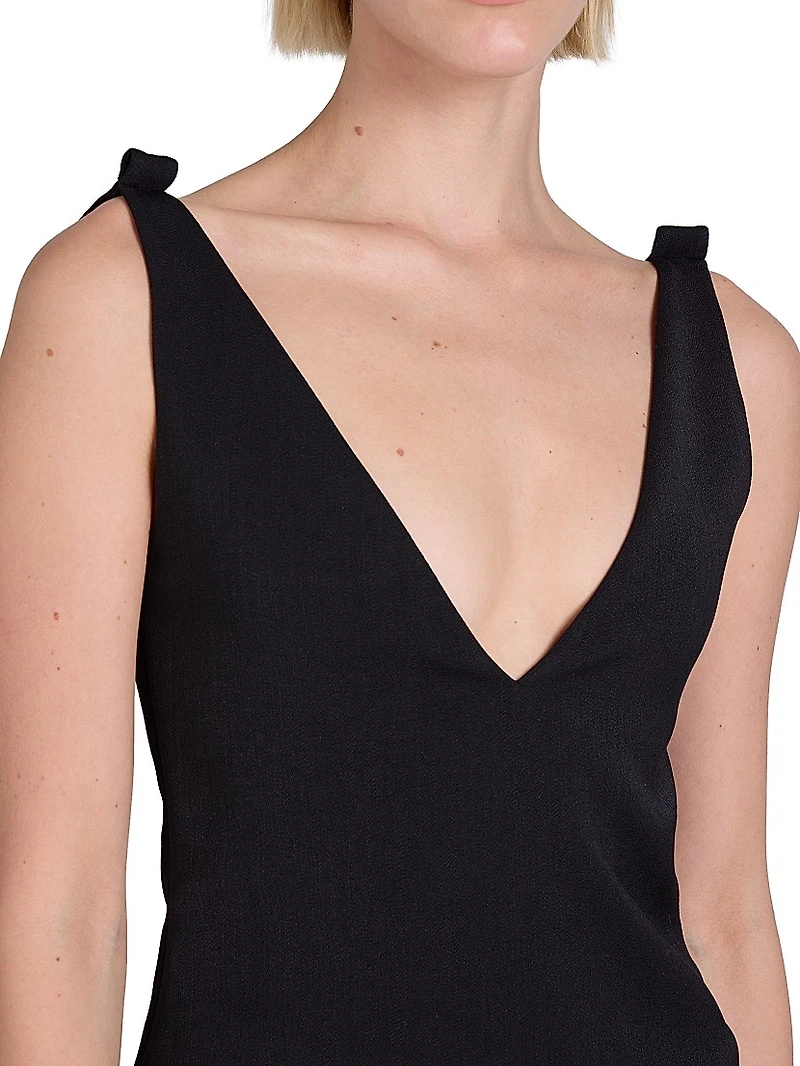 V-Neck Asymmetric Minidress