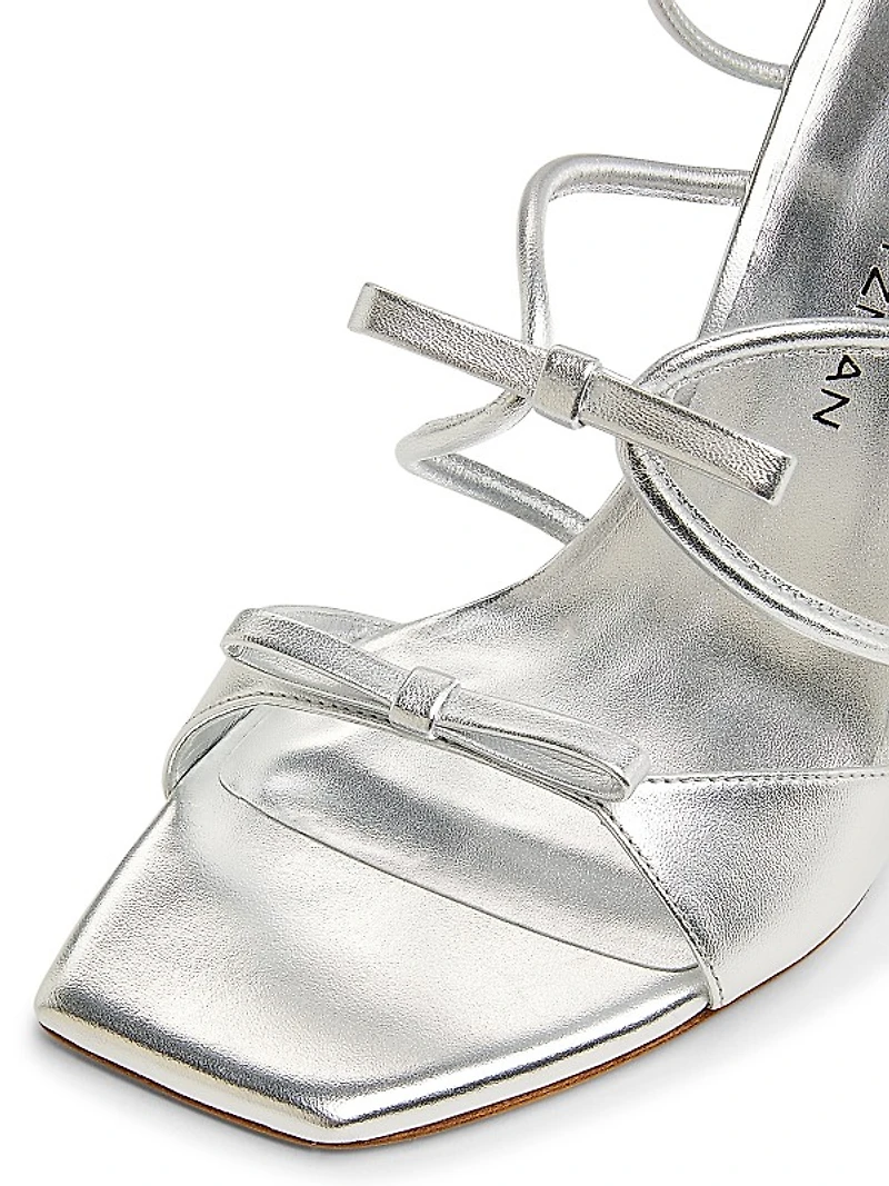 Tully 100MM Metallic Leather Sandals