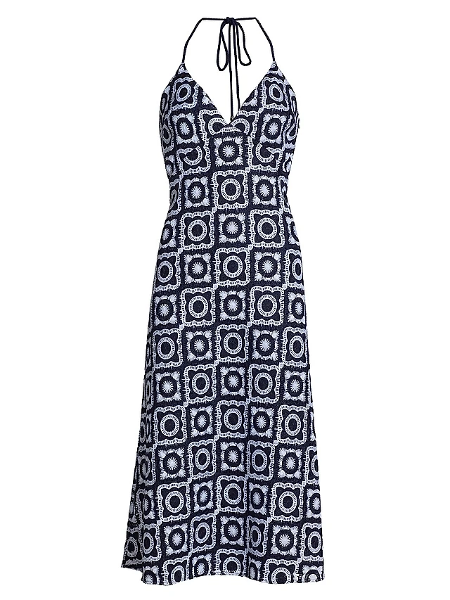 Ramy Brook Rebecca Crochet Halter Midi-Dress | The Summit