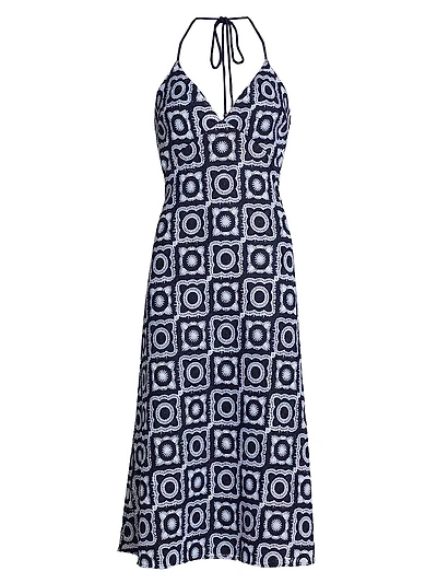 Rebecca Crochet Halter Midi-Dress