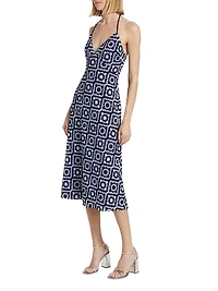 Rebecca Crochet Halter Midi-Dress