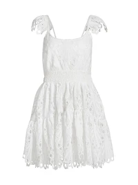 Charlotte Eyelet Scallop Minidress