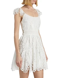 Charlotte Eyelet Scallop Minidress