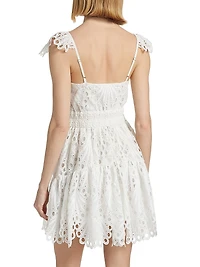 Charlotte Eyelet Scallop Minidress
