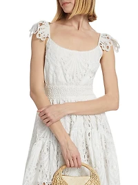 Charlotte Eyelet Scallop Minidress