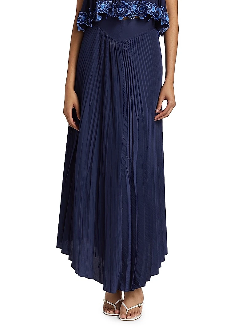 Winifred Pleated Maxi Skirt