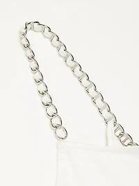 Lizzie Satin Chainlink Slip Midi-Dress
