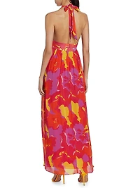 Susie Floral Halter Maxi Dress