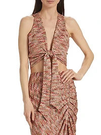 Gertrude Chevron Tie Top